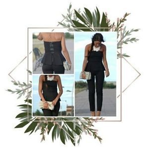 𝙇𝘼𝙎𝙏 𝘾𝙃𝘼𝙉𝘾𝙀 ZARA | Black peplum jumpsuit